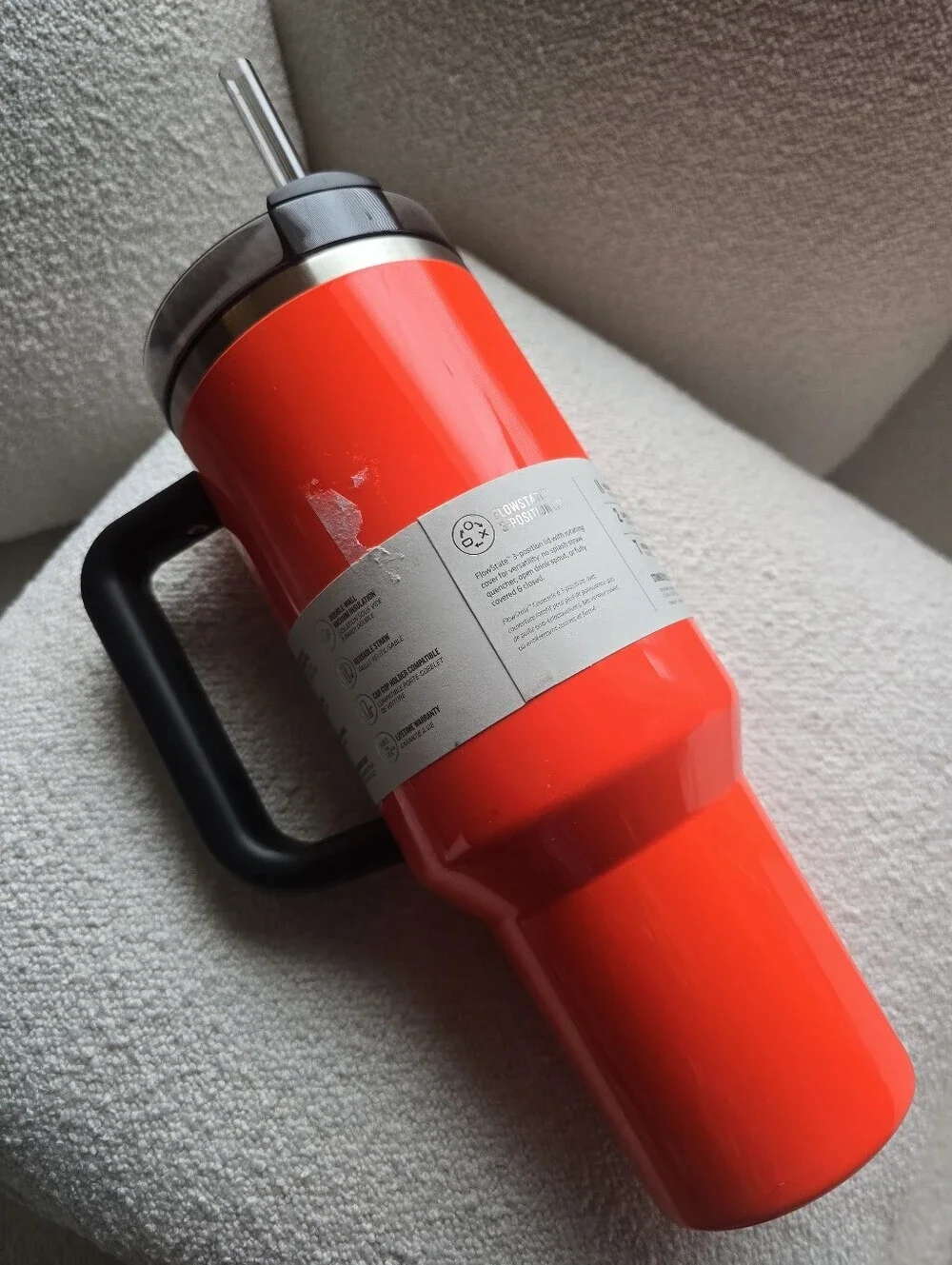 NEW! Stanley, 40 oz Quencher H2.0 Tumbler, Neon Orange